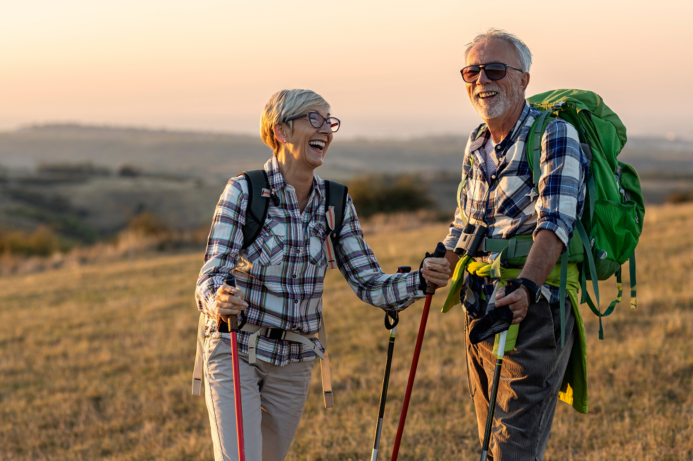 elderly couple stay strong using EMsculpt NEO treatments